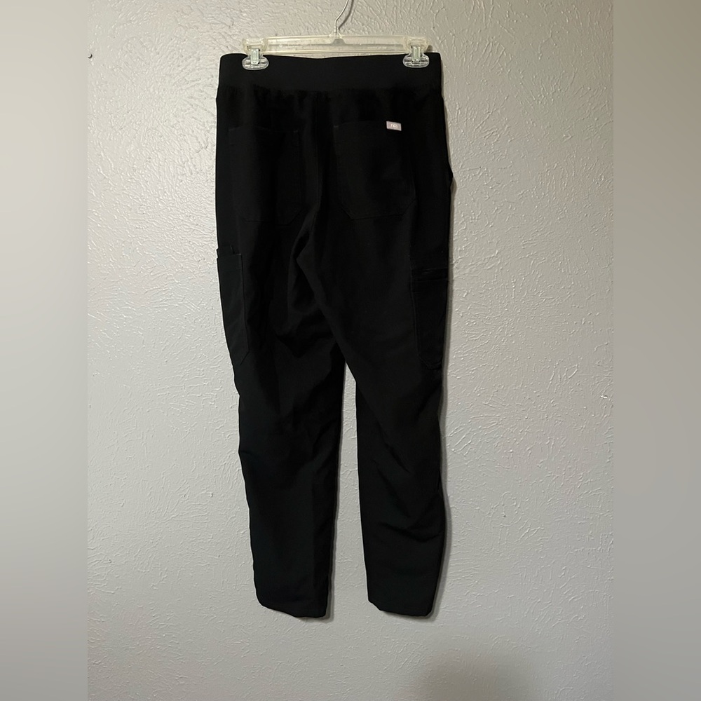 FIGS Black Technical Scrub Pants M/P Yola High Waisted Stretch Pockets - Picture 2 of 7